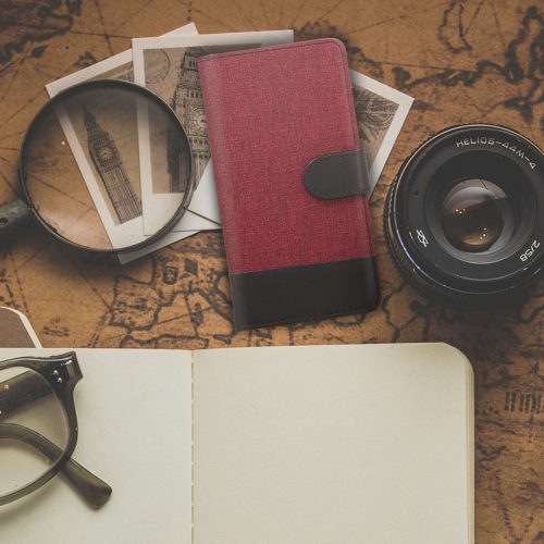 Etui do Huawei P9 Lite (2017), Tekstylne, Czerwone, 40893.04