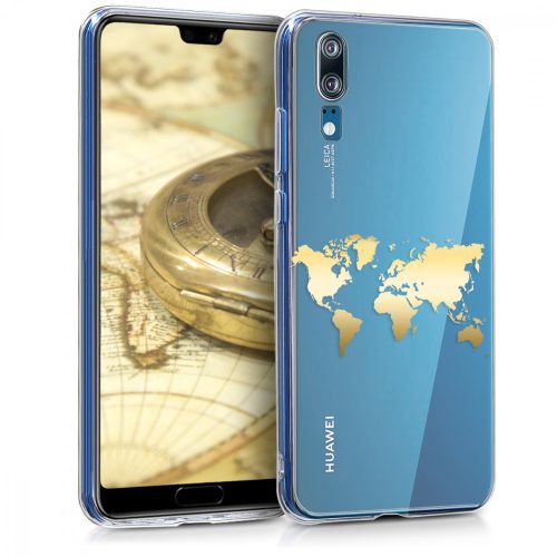 Etui do Huawei P20, Silikon, Złoto, 44215.02
