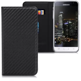   Etui do Samsung Galaxy J3 (2016), Ekoskóra, Czarne, 45157.01