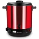 Fierbator electric Navaris, 27 L, pentru vin fiert si conservare, cu robinet, rosu, metal