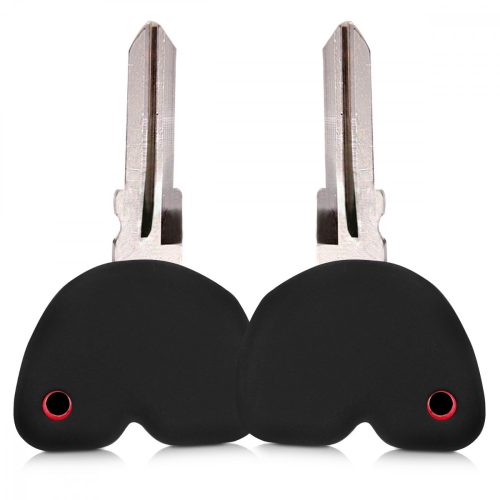 Etui na kluczyki motocyklowe do Piaggio Vespa, Kwmobile, czarne, silikonowe, 45330.01