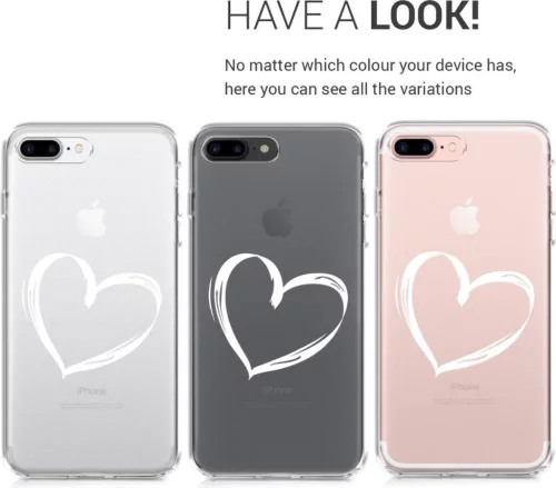 Husa pentru Apple iPhone 8 Plus / iPhone 7 Plus, Silicon, Alb, 45352.01