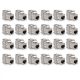 Zestaw 24 wtyczek 10 Gbit CAT6A do kabli Ethernet RJ45, Kwmobile, Srebrny, Metal, 45358.24
