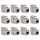 Zestaw 12 wtyczek 10 Gbit CAT6A do kabli Ethernet RJ45, Kwmobile, Srebrny, Metal, 45358.12