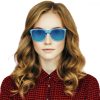 Okulary przeciwsłoneczne Navaris unisex, UV400, bambus, niebieski, 40731.04.04
