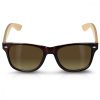 Okulary przeciwsłoneczne Navaris unisex, UV400, bambus, brązowy, 40731.05.05