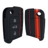 Osłona kluczyka samochodowego do VW - 3 przyciski, silikon, czarna, 42888.09