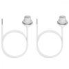 Zestaw 2 lamp wiszących wewnętrznych 80 cm z gniazdem na żarówki E27, Kwmobile, Biały, 45541.02