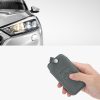 Osłona kluczyka do samochodu Renault / Dacia - 4 przyciski - Keyless Go, ekoskóra, szara, 44135.73