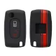 Osłona kluczyka do samochodu Peugeot / Citroen - 2 przyciski, silikon, czarna, 45652.01