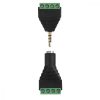 Zestaw 4 adapterów audio/wideo z 4 biegunami 3,5 mm, Kwmobile, czarny/zielony, metal, 45685.03