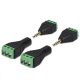 Zestaw 4 adapterów audio/wideo z 3 biegunami 3,5 mm, Kwmobile, czarny/zielony, metal, 45685.02
