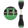 Zestaw 4 adapterów audio/wideo z 3 biegunami 3,5 mm, Kwmobile, czarny/zielony, metal, 45685.02