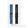 Zestaw 2 pasków do Samsung Gear Fit2 / Gear Fit 2 Pro, kwmobile, silikon, niebieski / czarny, 38830.04