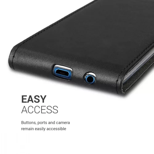 Etui do Samsunga Galaxy A6 (2018), Ekoskóra, Czarne, 45881.01