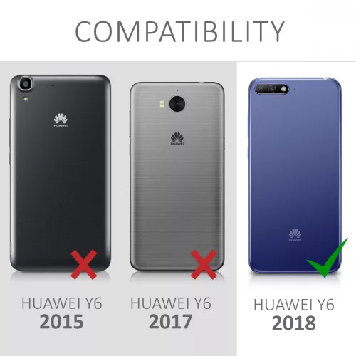 Etui do Huawei Y6 (2018), Ekoskóra, Czarne, 45923.01