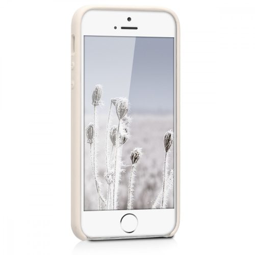 Etui do Apple iPhone 5 / iPhone 5s / iPhone SE, Silikon, Kremowy, 42766.16