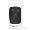 Osłona kluczyka samochodowego do Audi - 3 przyciski - Keyless Go, silikon, czarna, 43623.17