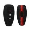 Osłona kluczyka do samochodu Ford - 3 przyciski - Keyless Go, silikon, czarna, 44708.03