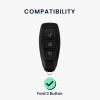 Osłona kluczyka do samochodu Ford - 3 przyciski - Keyless Go, silikon, biała, 44708.04
