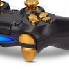 Zestaw przycisków do kontrolera PlayStation 4 Pro/PS4 Slim, Kwmobile, złoty, aluminium, 46055.21