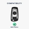 Etui na kluczyk samochodowy do BMW - 3 przyciski - Keyless Go, silikon, czarny, 46209.04
