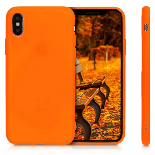 Etui do Apple iPhone X / iPhone XS, Silikon, Pomarańczowy, 46270.69