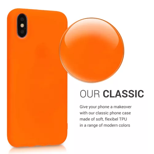 Etui do Apple iPhone X / iPhone XS, Silikon, Pomarańczowy, 46270.69