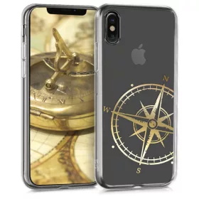   Etui do Apple iPhone X / iPhone XS, Silikon, Złoto, 42505.14