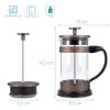 Cafetiera cu piston Navaris, 350 ml, sistem cu 3 filtre, sticla borosilicata, 46547.01.01