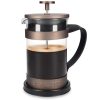Cafetiera cu piston Navaris retro, 600 ml, sistem cu 3 filtre, sticla borosilicata, 46547.01.02