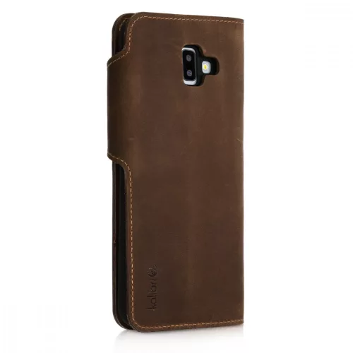 Etui do Samsung Galaxy J6 Plus, skóra naturalna, brązowy, 46604.05
