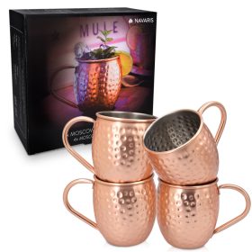 Set 4 Cani Moscow Mule Navaris, 500ml, cupru, 46859.01