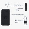 Osłona kluczyka do samochodu Renault / Dacia - 4 przyciski - Keyless Go, ekoskóra, czarna, 44637.11