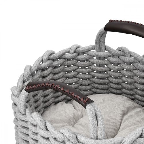 Tkaninowy kosz dla kota z poduszką, 47064.1