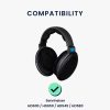 Zestaw 2 poduszek nausznych do słuchawek Sennheiser HD580/HD600/HD650, Kwmobile, czarny, tekstylny, 47098.01