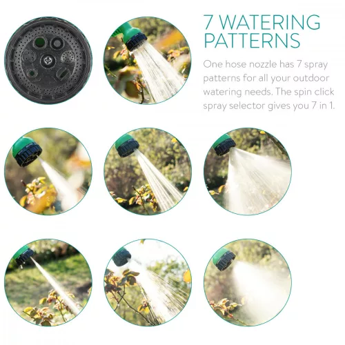 Pistolet natryskowy Navaris 30 m z rozciągliwym wężem ogrodowym, 7 wzorów 47275.3