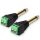 Zestaw 2 adapterów audio/wideo z 2 biegunami 3,5 mm, Kwmobile, czarny/zielony, metal, 45685.07