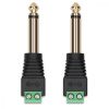 Zestaw 2 adapterów audio/wideo z 2 biegunami 3,5 mm, Kwmobile, czarny/zielony, metal, 45685.07