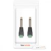 Zestaw 2 adapterów audio/wideo z 2 biegunami 3,5 mm, Kwmobile, czarny/zielony, metal, 45685.07