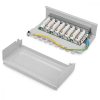Panel krosowy Cat6 z 12 portami RJ45 i montażem na ścianie, Kwmobile, Szary, Metal, 47695.03