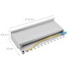 Panel krosowy Cat6 z 12 portami RJ45 i montażem na ścianie, Kwmobile, Szary, Metal, 47695.02