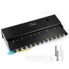 Panel krosowy Cat6 z 12 portami RJ45 i montażem na ścianie, Kwmobile, Czarny, Metal, 44493.02