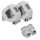 Zestaw 2 wtyczek 10 Gbit CAT6A do kabli Ethernet RJ45, Kwmobile, Szary, Metal, 47696.02