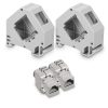 Zestaw 2 wtyczek 10 Gbit CAT6A do kabli Ethernet RJ45, Kwmobile, Szary, Metal, 47696.02