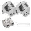 Zestaw 2 wtyczek 10 Gbit CAT6A do kabli Ethernet RJ45, Kwmobile, Szary, Metal, 47696.02