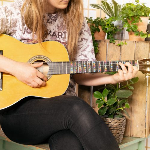 Zestaw naklejek na gitarę, Kwmobile, Multicolor, Plastik, 46569.03