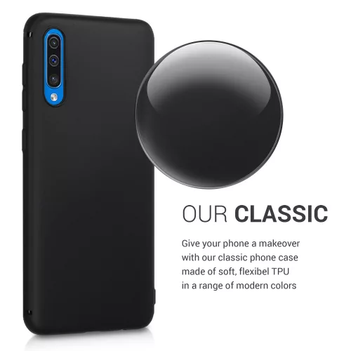 Etui do Samsunga Galaxy A50, Silikon, Czarny, 48054.47