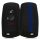 Etui na kluczyk samochodowy do BMW - 3 przyciski - Keyless Go, kwmobile, silikon, czarny / niebieski, 41730.29