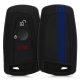 Etui na kluczyk samochodowy do BMW - 3 przyciski - Keyless Go, kwmobile, silikon, czarny / niebieski, 41730.29